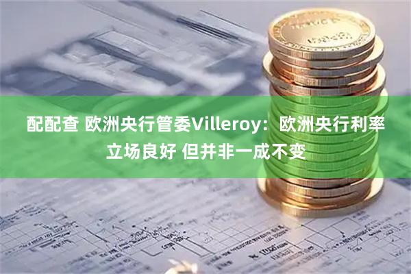 配配查 欧洲央行管委Villeroy：欧洲央行利率立场良好 但并非一成不变