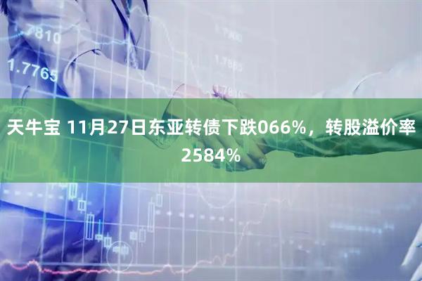 天牛宝 11月27日东亚转债下跌066%，转股溢价率2584%