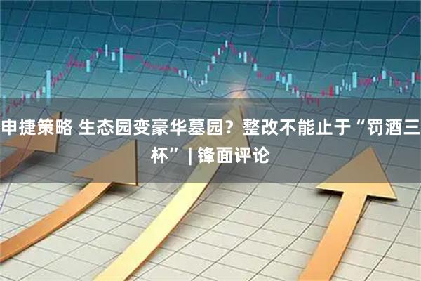 申捷策略 生态园变豪华墓园？整改不能止于“罚酒三杯” | 锋面评论